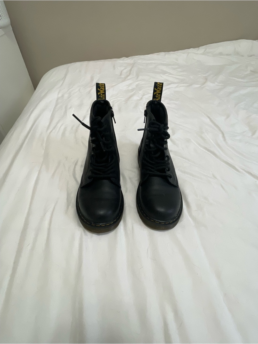 Dr. Martens Black Lace-Up Combat Boots